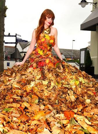 vestidos de otoño de materiales improvisados